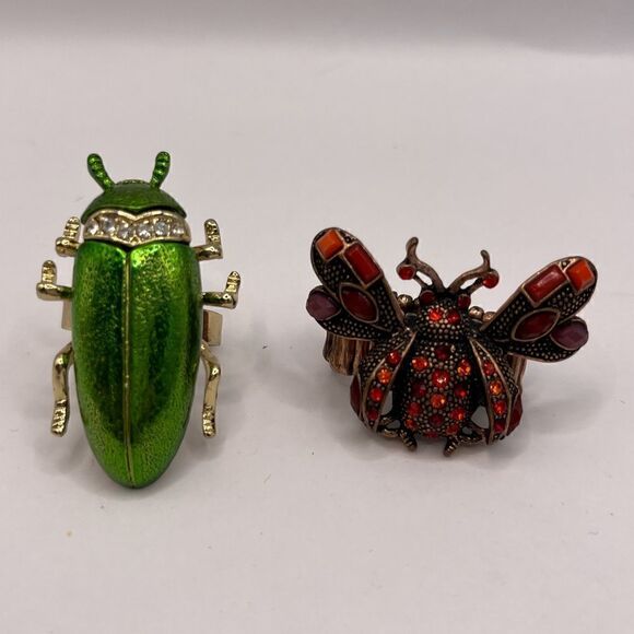 Set of two bug adjustable rings - Picture 1 of 3